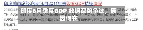 印度6月季度GDP 数据深陷争议	，原因何在-第2张图片