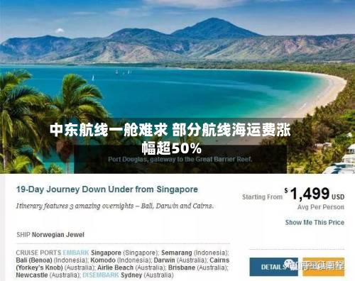 中东航线一舱难求 部分航线海运费涨幅超50%-第1张图片