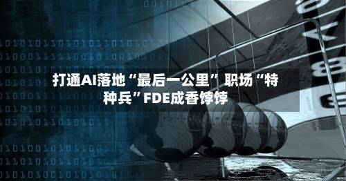 打通AI落地“最后一公里	” 职场“特种兵”FDE成香饽饽-第2张图片