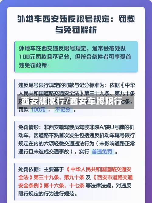 西安牌限行/西安车牌限行-第1张图片