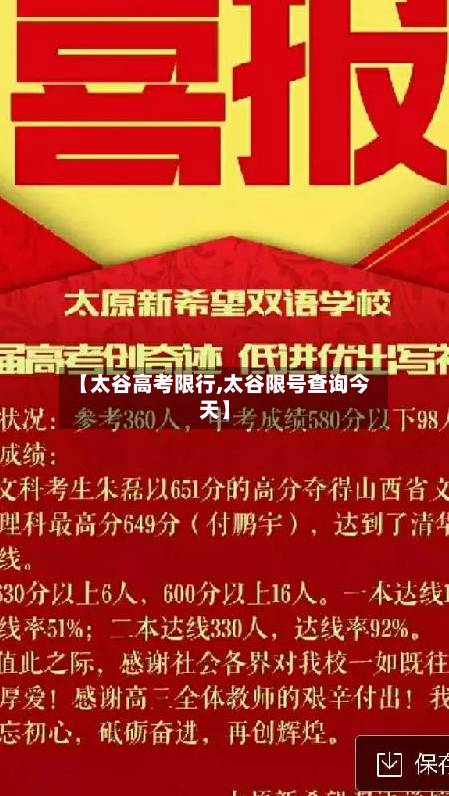 【太谷高考限行,太谷限号查询今天】-第2张图片