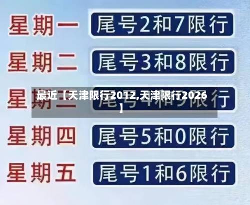 最近【天津限行2012,天津限行2026】-第2张图片