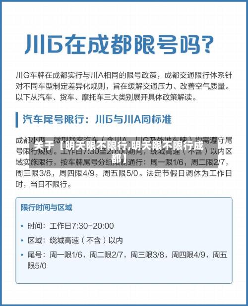关于【明天限不限行,明天限不限行成都】