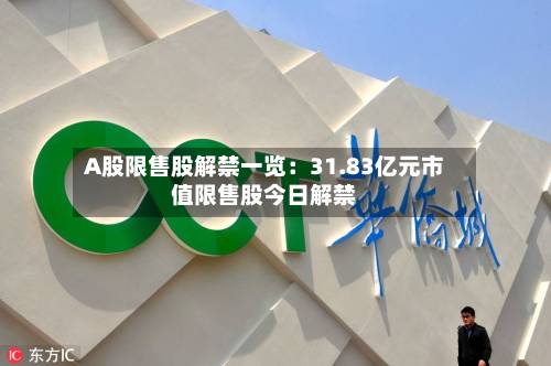 A股限售股解禁一览：31.83亿元市值限售股今日解禁