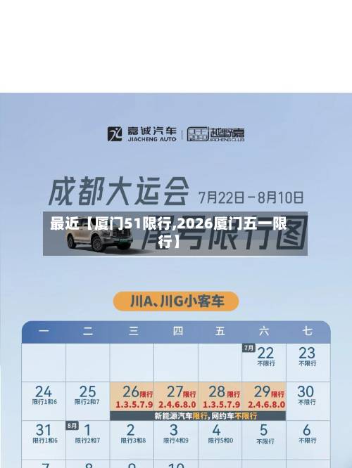 最近【厦门51限行,2026厦门五一限行】-第3张图片