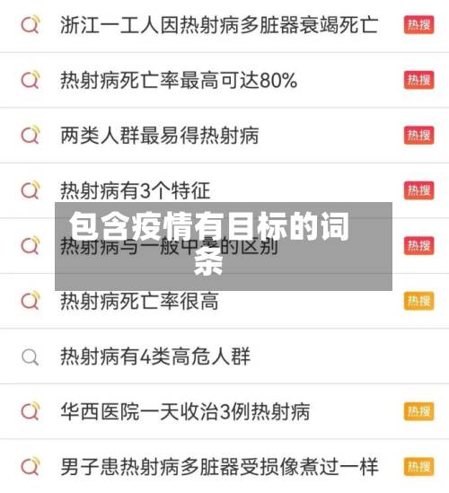 包含疫情有目标的词条-第3张图片