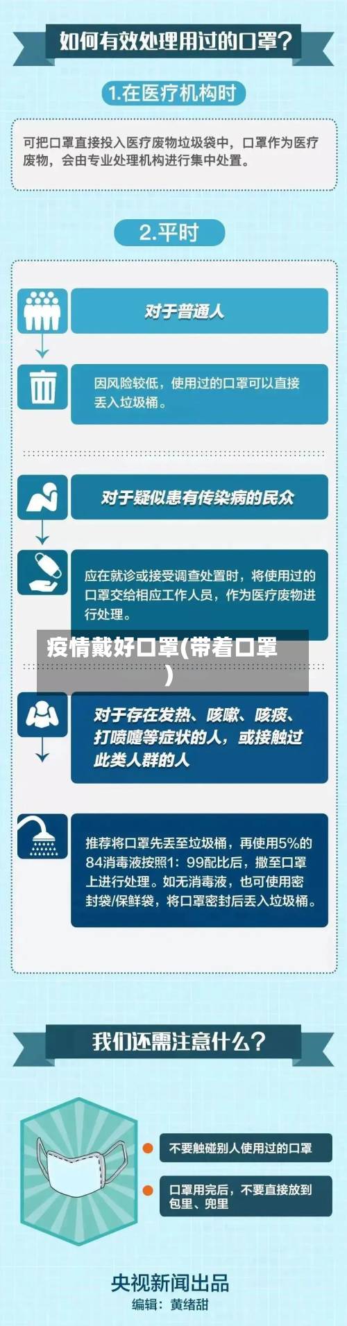 疫情戴好口罩(带着口罩)