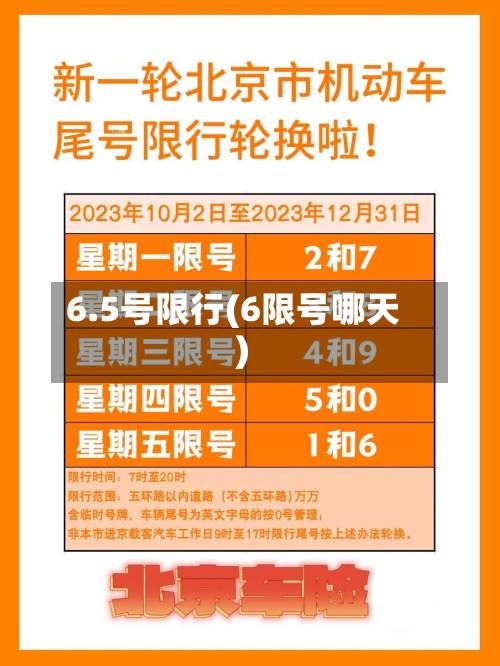 6.5号限行(6限号哪天)
