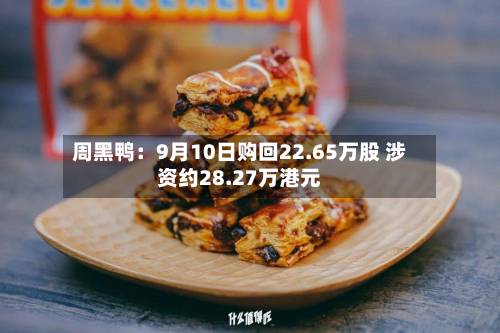 周黑鸭：9月10日购回22.65万股 涉资约28.27万港元