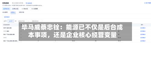毕马威蔡忠铨：能源已不仅是后台成本事项	，还是企业核心经营变量-第2张图片